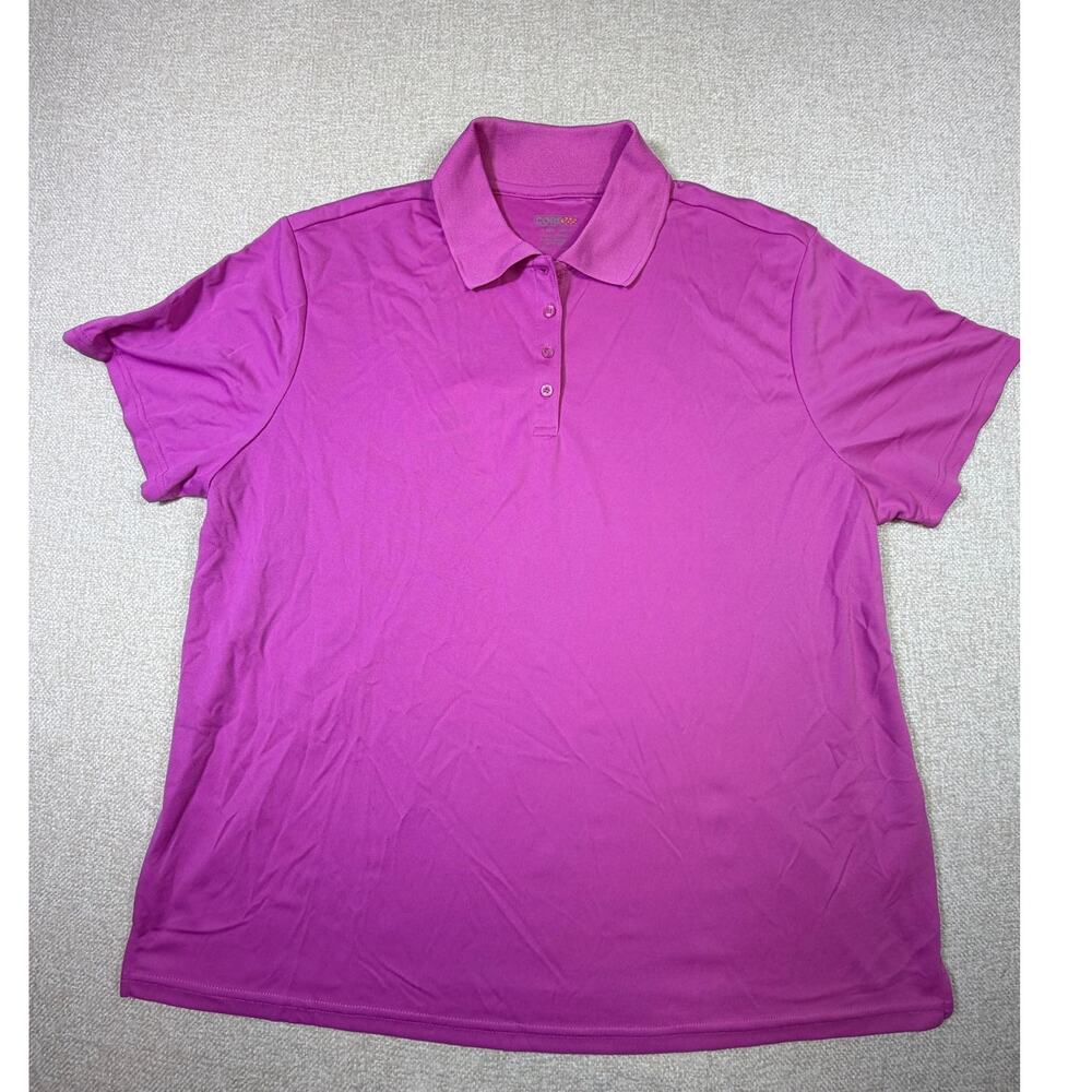 NWT Core 365 Women 3XL Pink Polo Performance Moisture Wicking Workwear Shirt